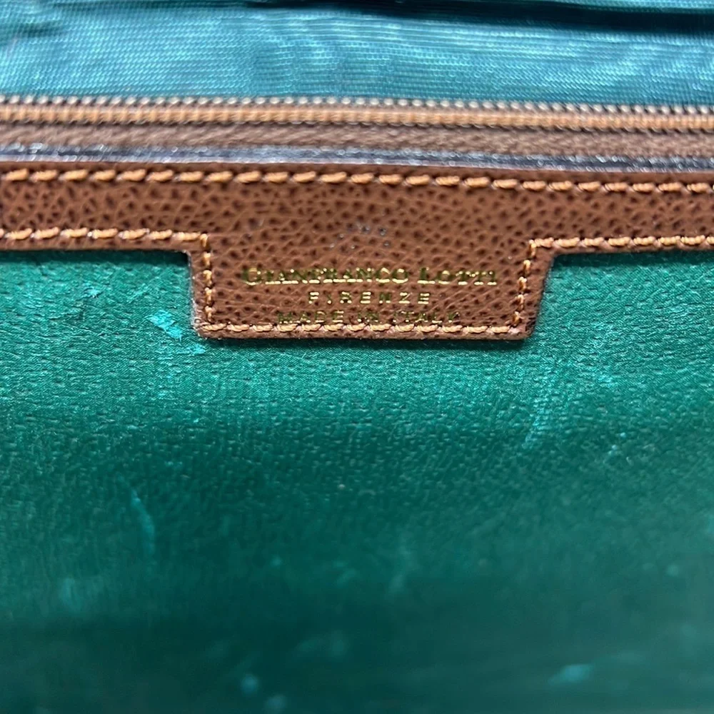 Gianfranco Lotti Firenze Top Handle Men's Women's Pebbled Leather Briefcase Bag